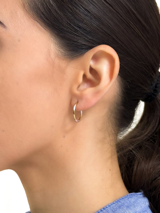 Hoops tritono baño de oro PUNTO JOYERIA