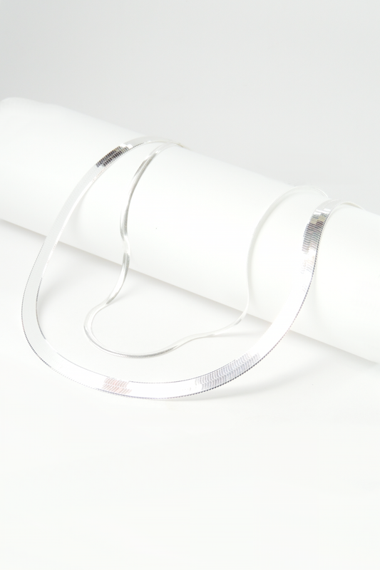 CADENA SERPIENTE DELGADA PLATA PUNTO JOYERIA