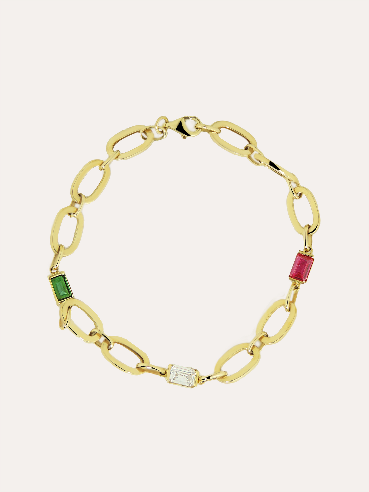 Pulsera links zirconias oro PUNTO JOYERIA