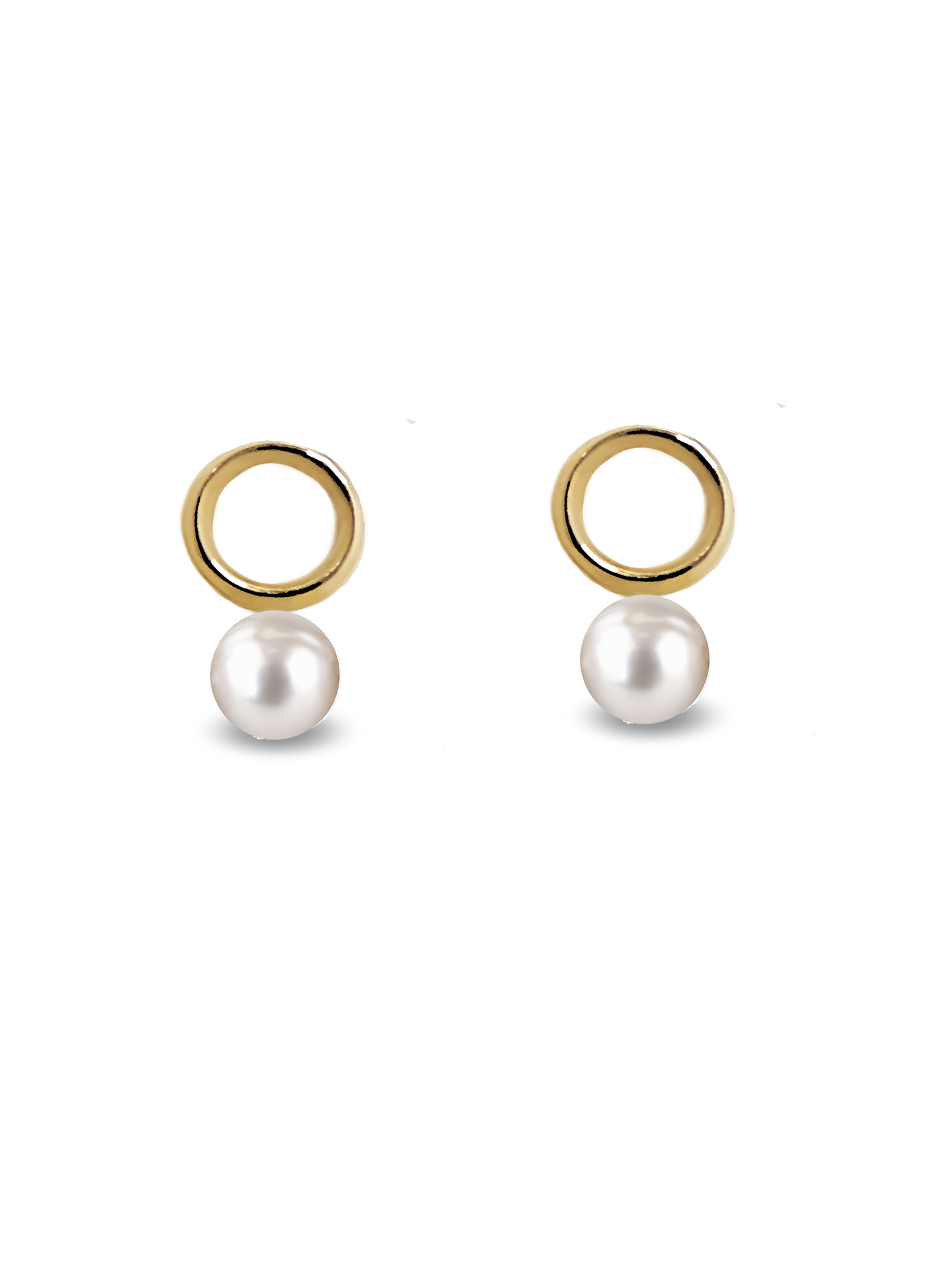 Broqueles perla aro oro PUNTO JOYERIA