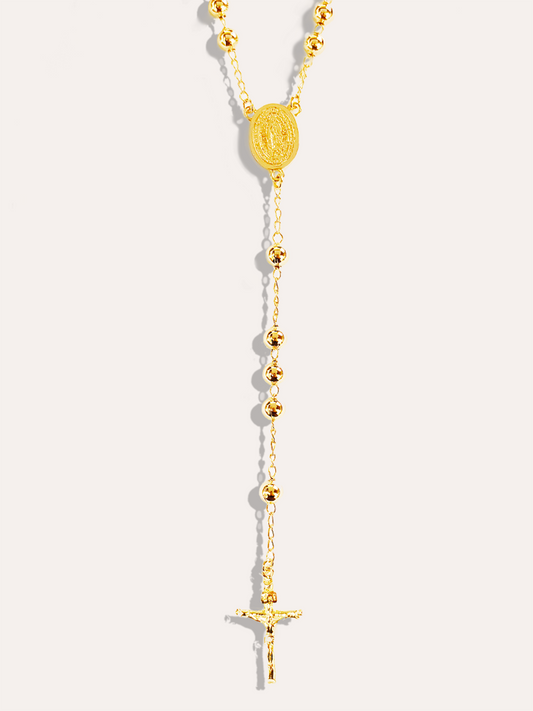 Rosario virgen guadalupe  baño de oro PUNTO JOYERIA