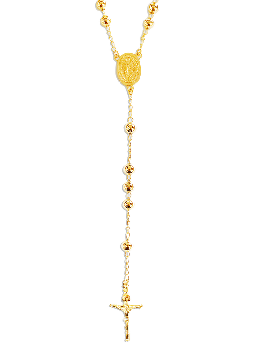 Rosario virgen guadalupe  baño de oro PUNTO JOYERIA