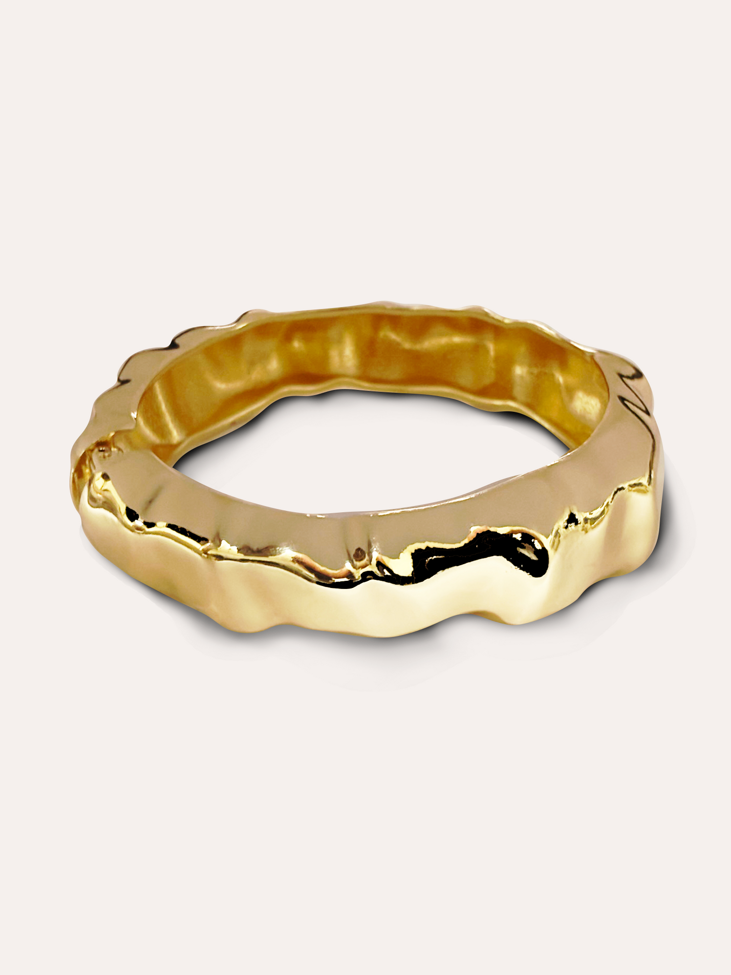Brazalete irregular dorado PUNTO JOYERIA