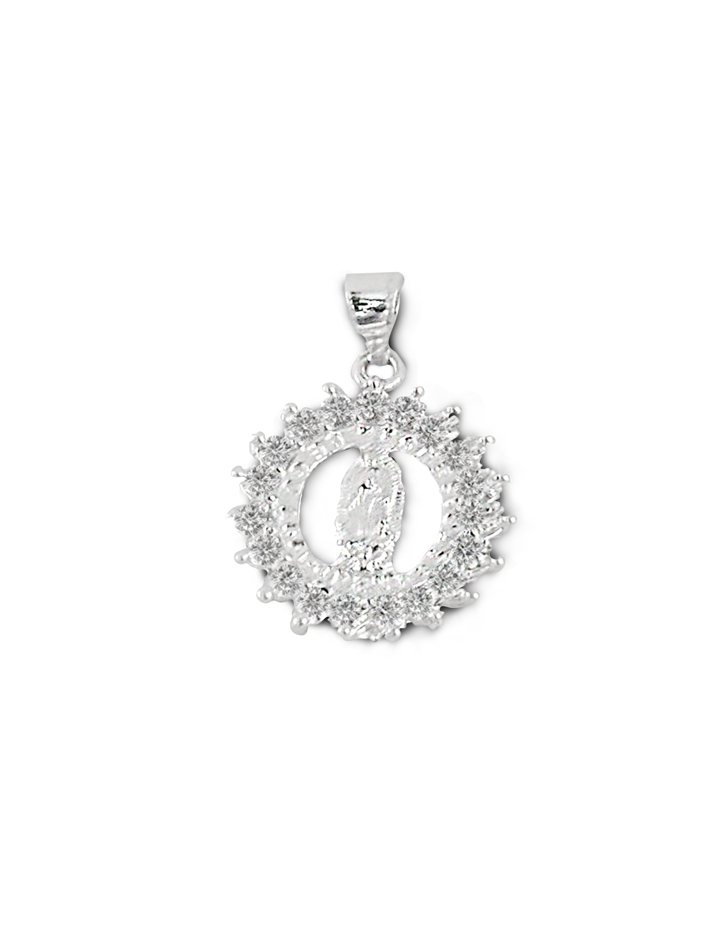 Medalla virgen guadalupe plata 925 con zirconias PUNTO JOYERIA