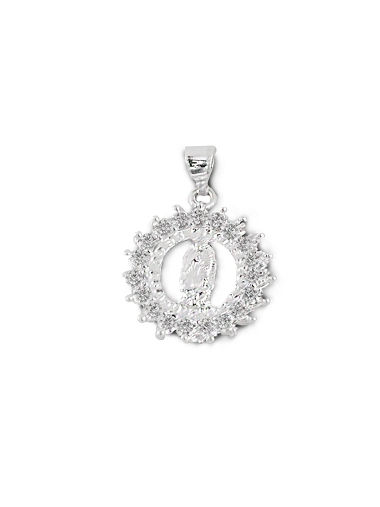 Medalla virgen guadalupe plata 925 con zirconias PUNTO JOYERIA