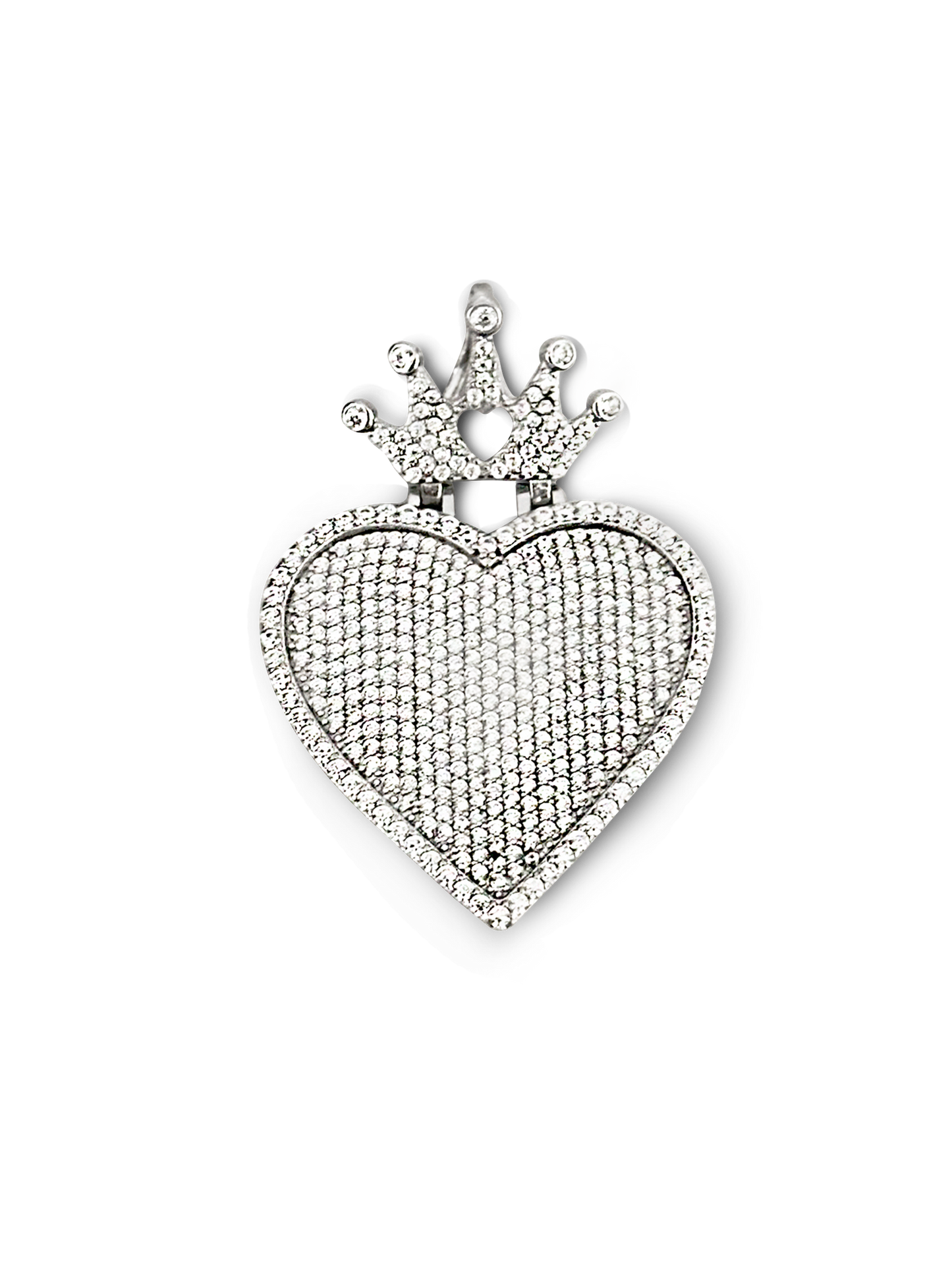 Dije corazón plata 925 con zirconias PUNTO JOYERIA