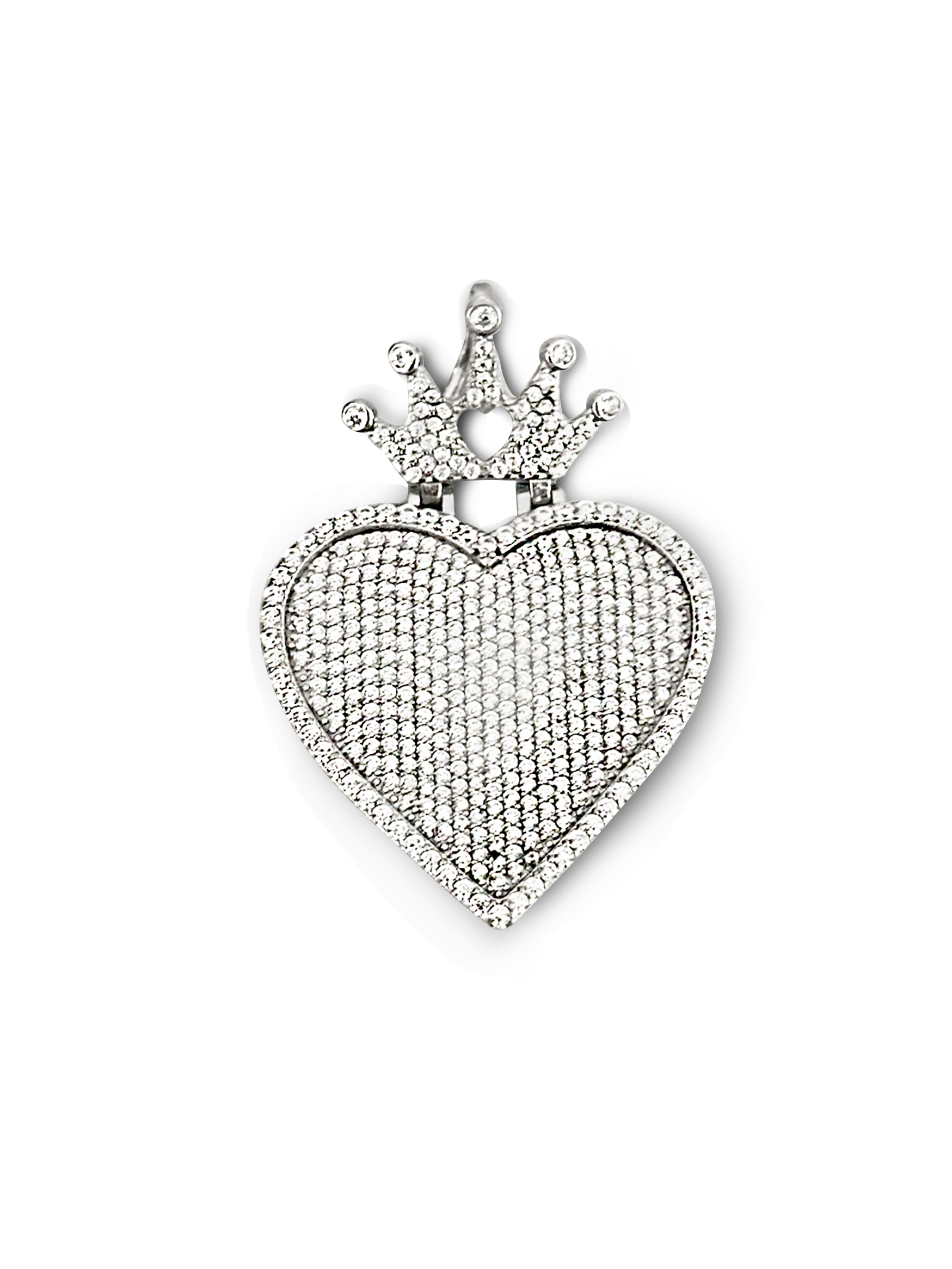 Dije corazón plata 925 con zirconias PUNTO JOYERIA