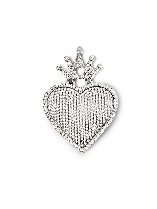 Dije corazón plata 925 con zirconias PUNTO JOYERIA