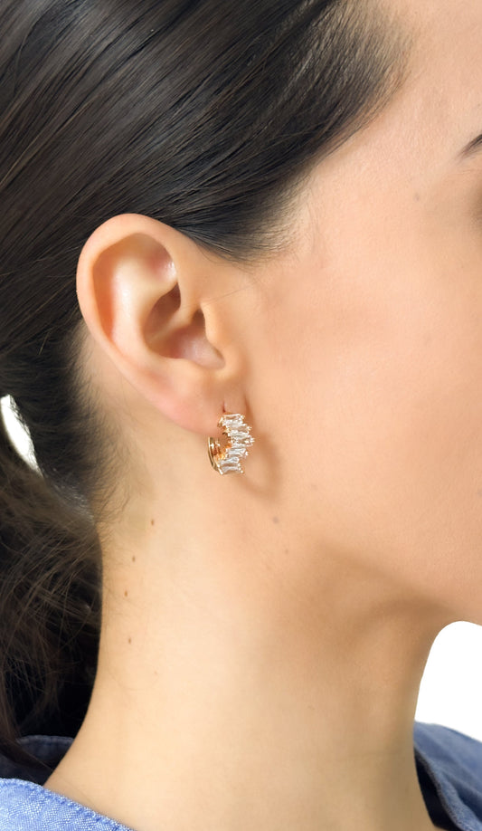 Aretes zirconias irregulares PUNTO JOYERIA