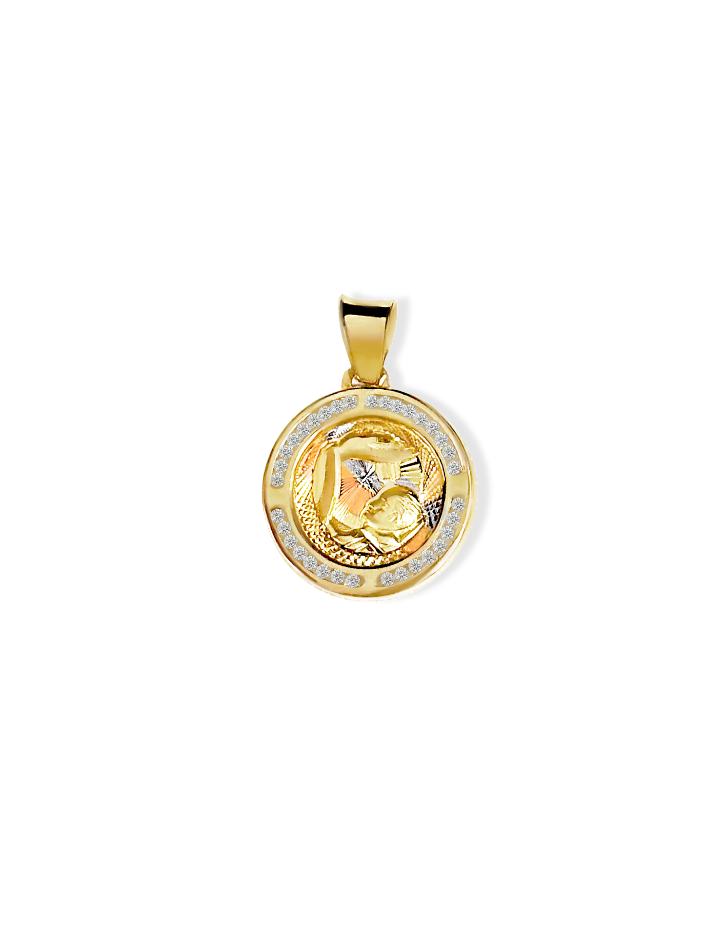 Medalla para bautizo Oro 10k PUNTO JOYERIA