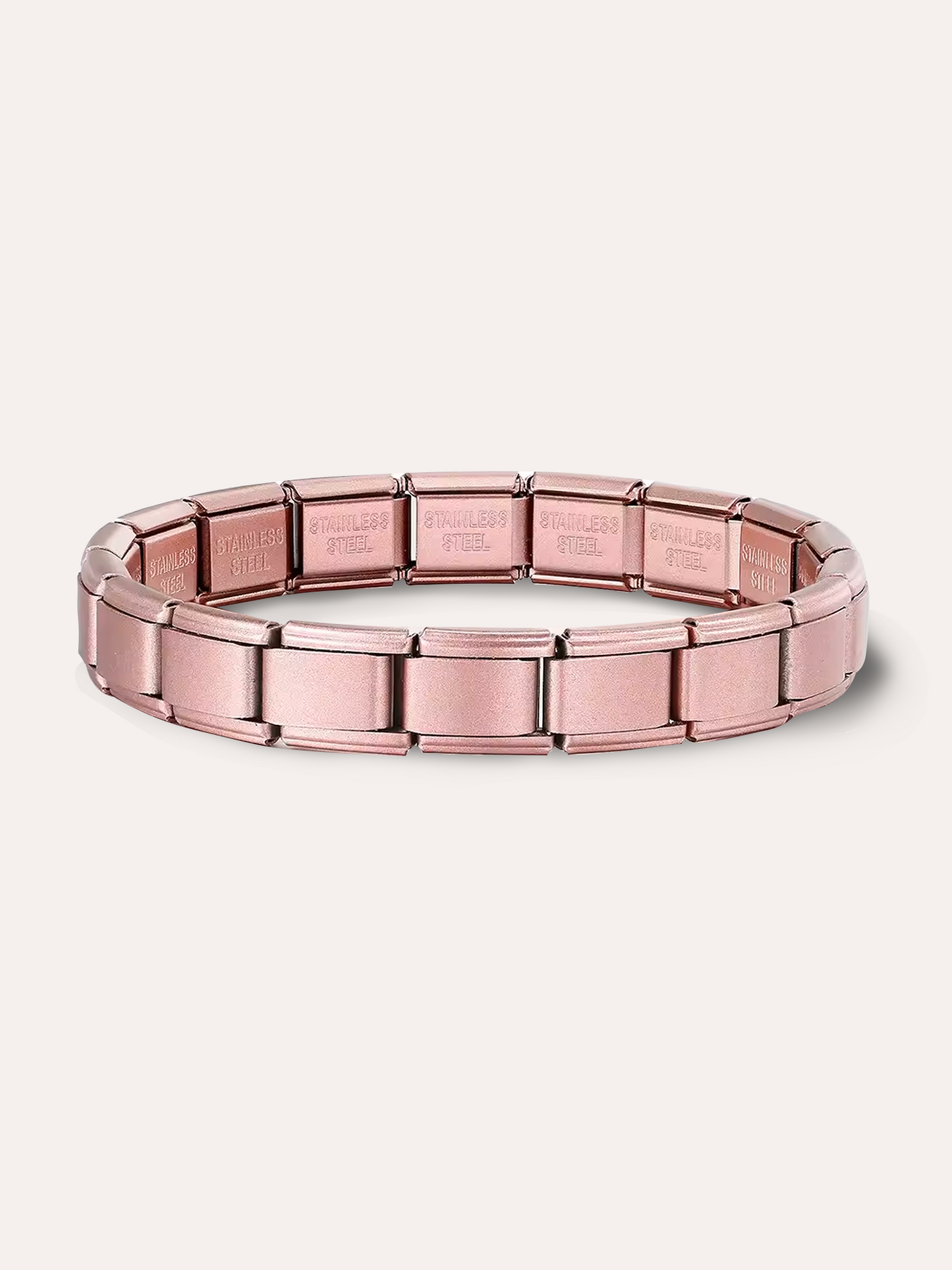 Pulsera italiana mate acero PUNTO JOYERIA