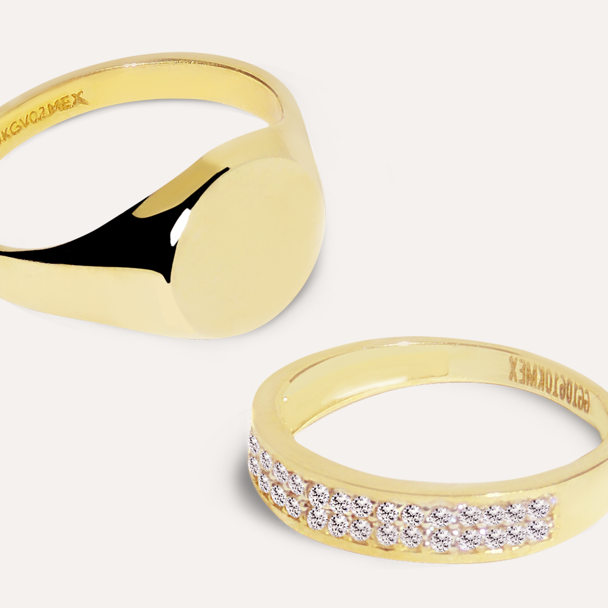 ANILLO SELLO ORO PUNTO JOYERIA ORO