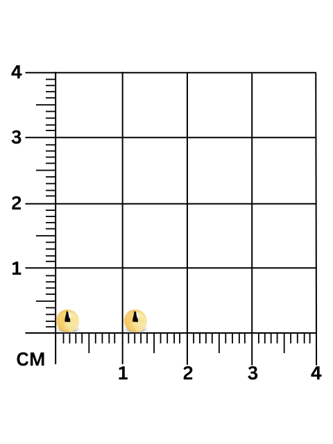 Broqueles esfera oro PUNTO JOYERIA