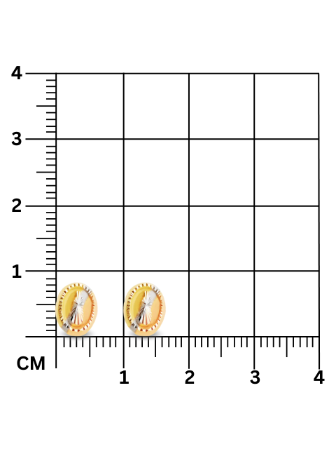 Broqueles religiosos oro florentino PUNTO JOYERIA