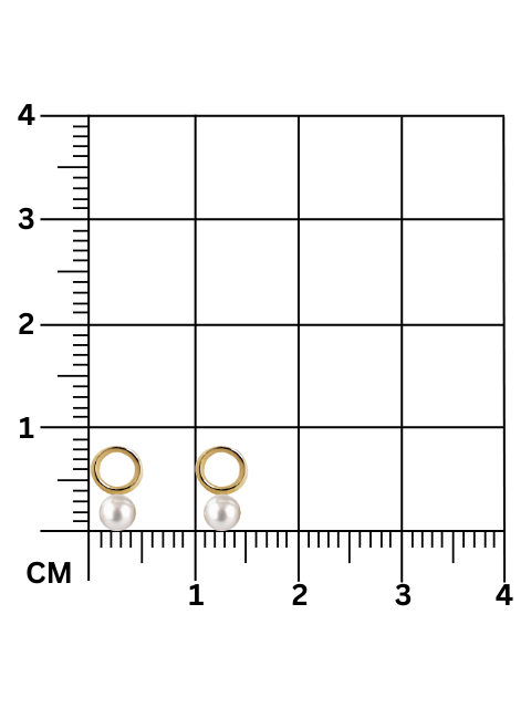 Broqueles perla aro oro PUNTO JOYERIA