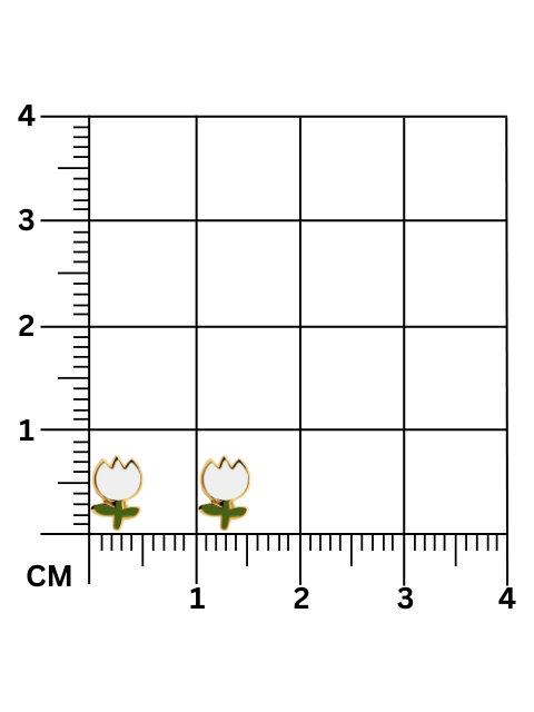 Broqueles flor oro PUNTO JOYERIA