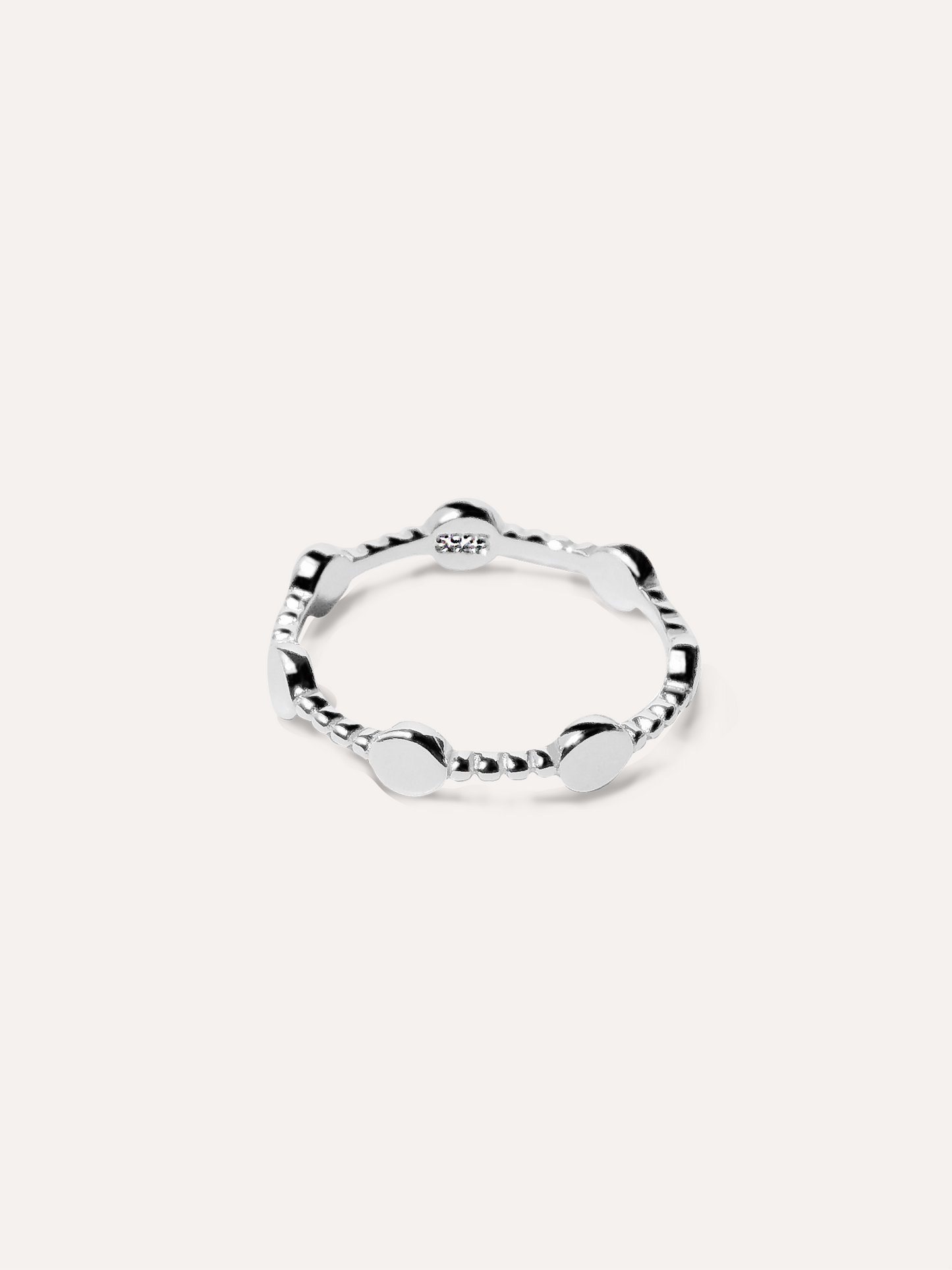 Anillo dot twist plata PUNTO JOYERIA