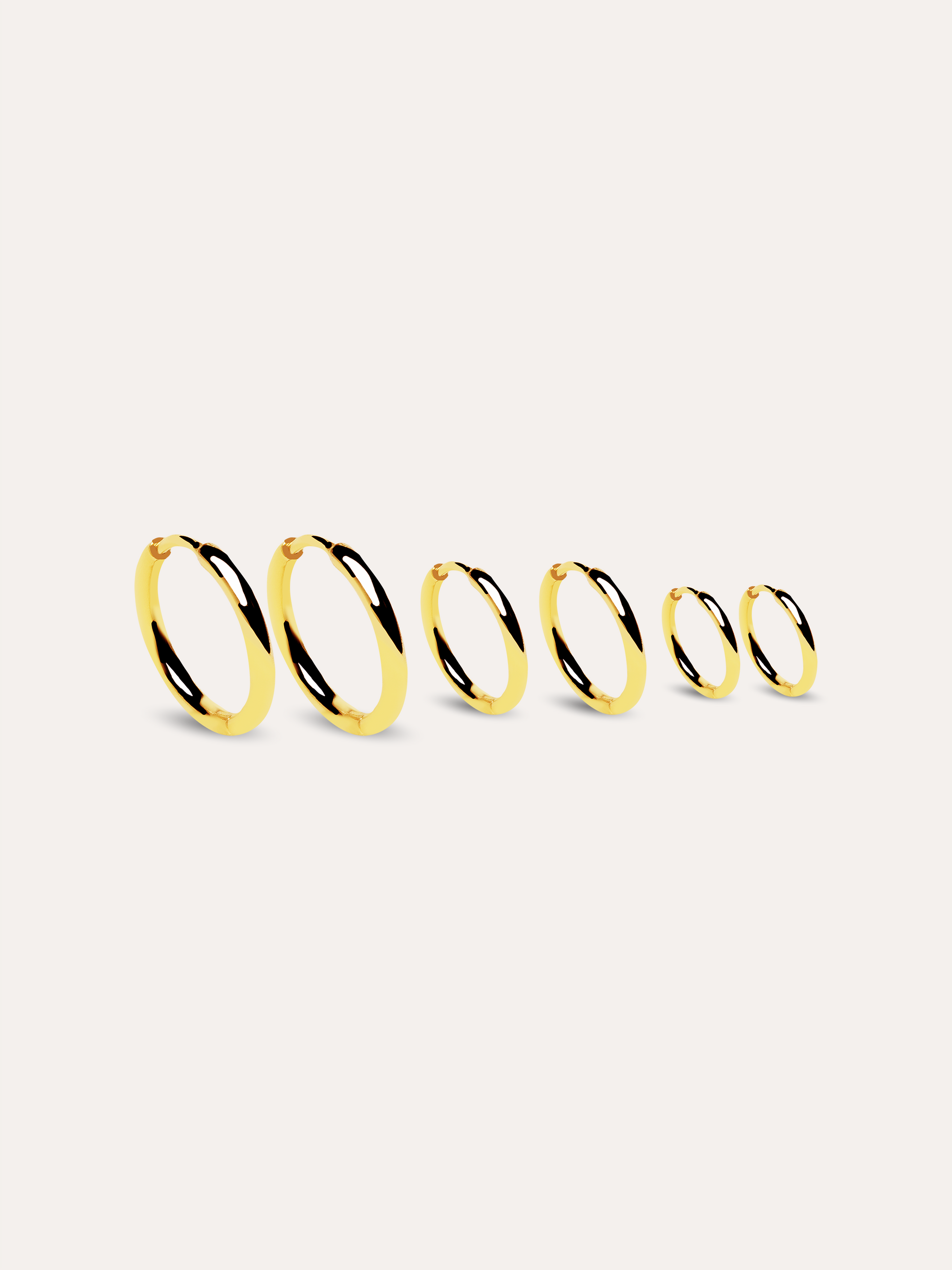 SET 3 PARES HOOPS ACERO PUNTO JOYERIA