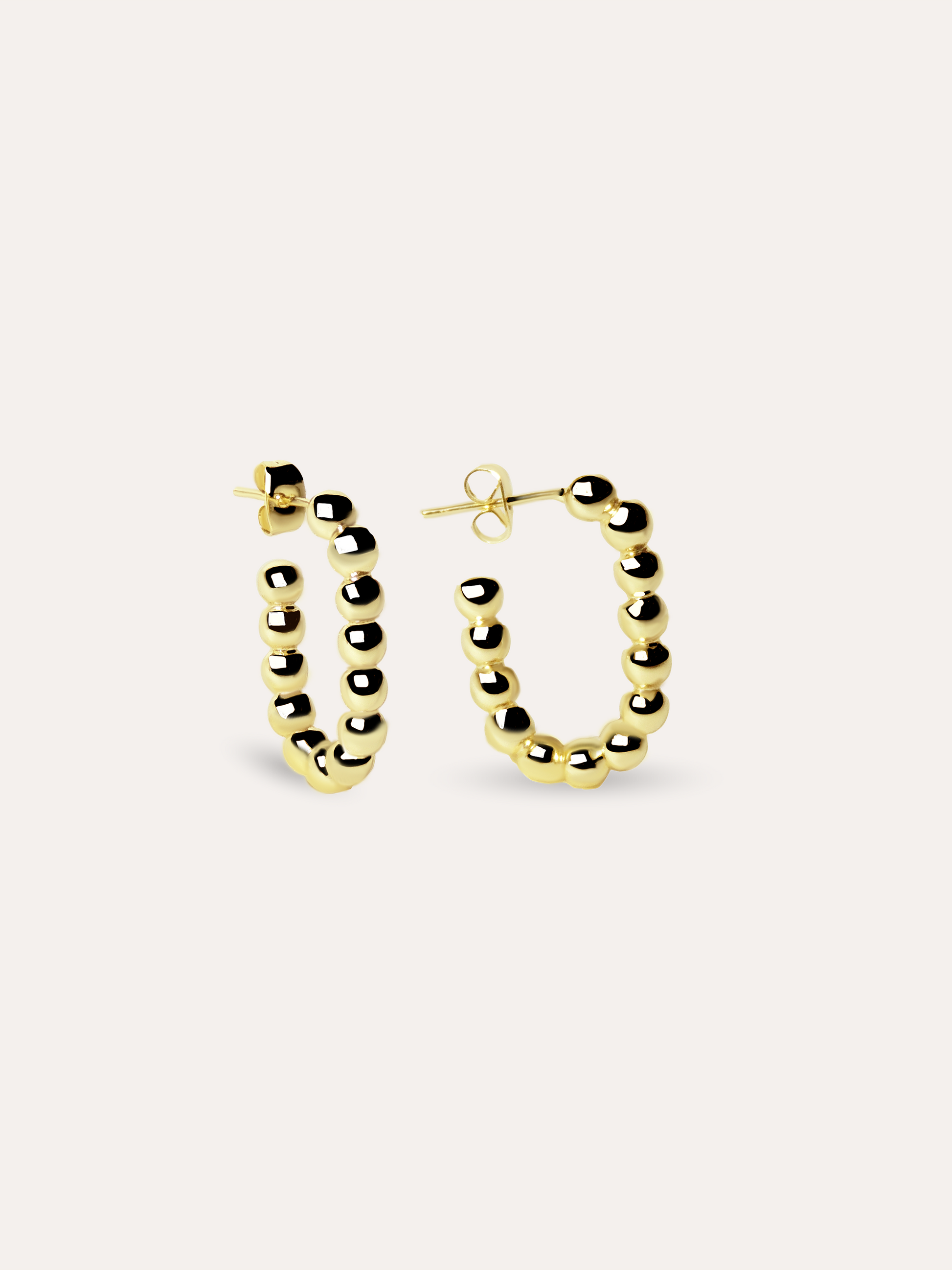 ARETES DOTS BAÑO DE ORO PUNTO JOYERIA