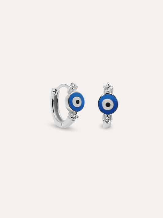 Aretes ojo turco plata PUNTO JOYERIA