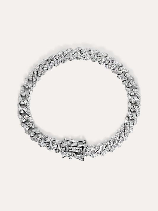 pulsera tennis cadena zirconias plata