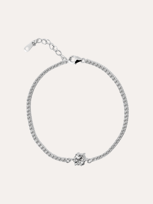 pulsera tennis zirconias plata PUNTO JOYERIA
