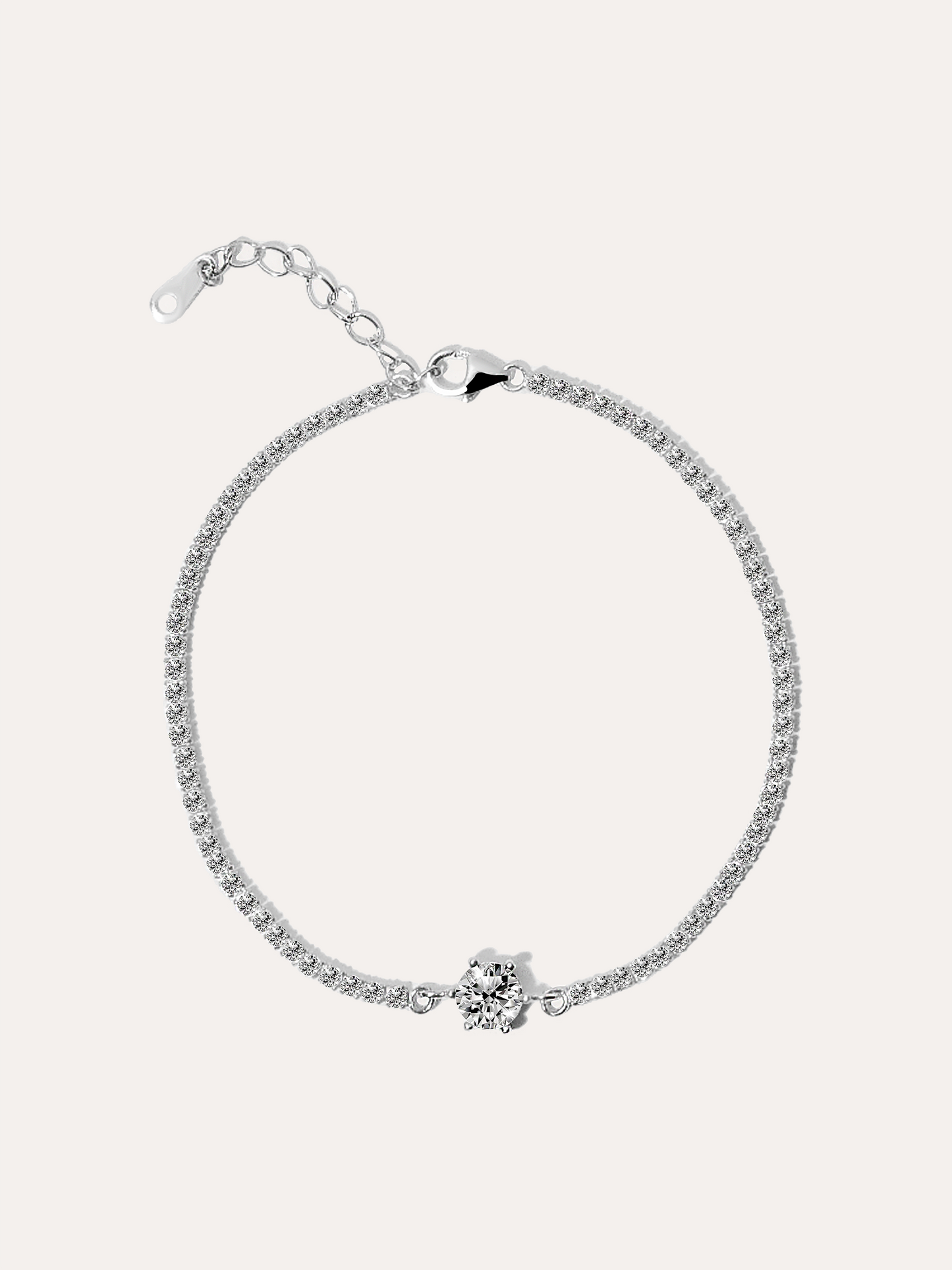 pulsera tennis zirconias plata