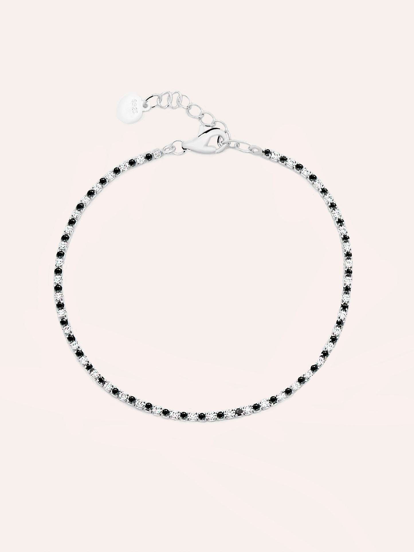 Pulsera zirconias plata