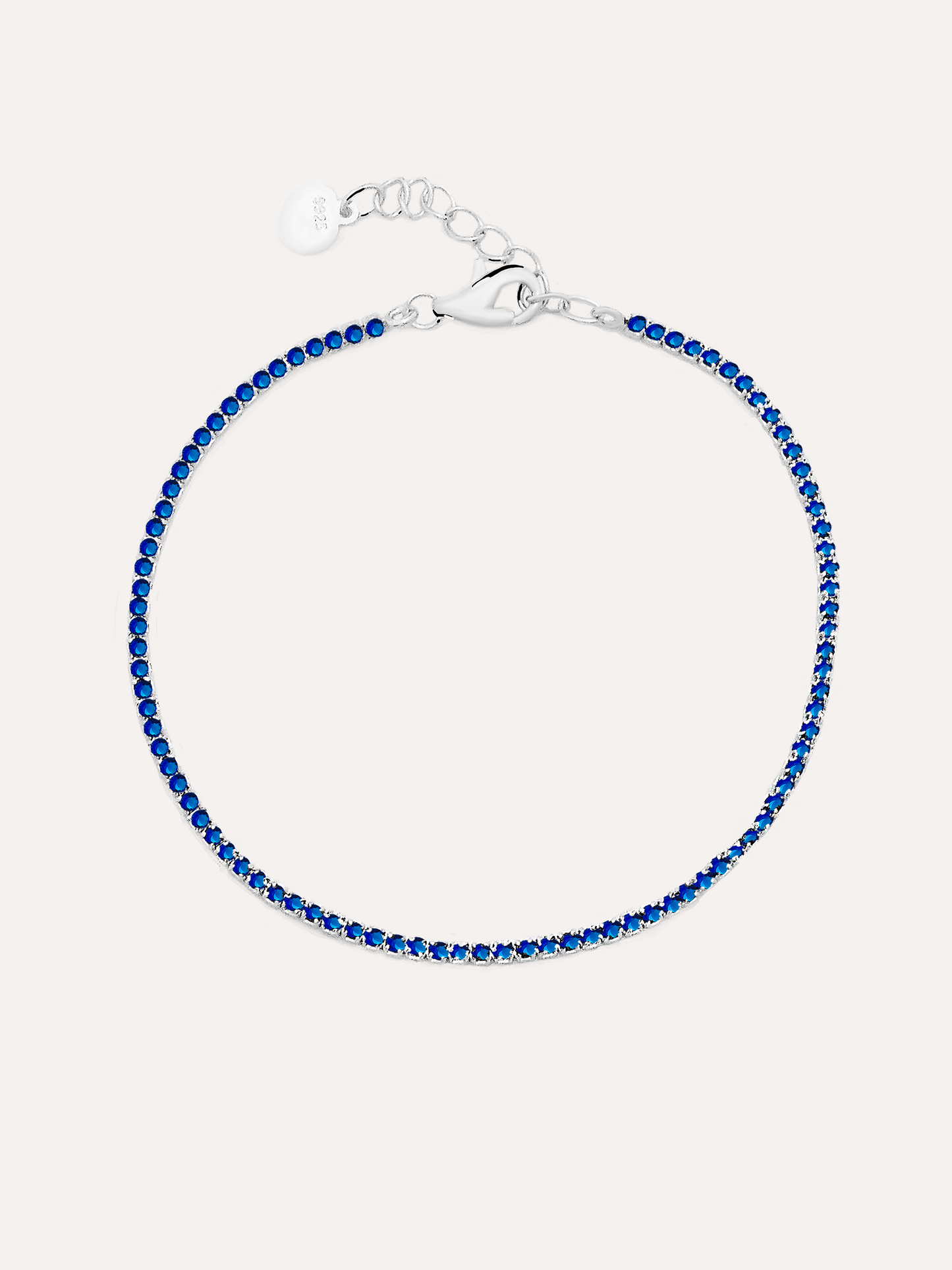 Pulsera zirconias azules plata