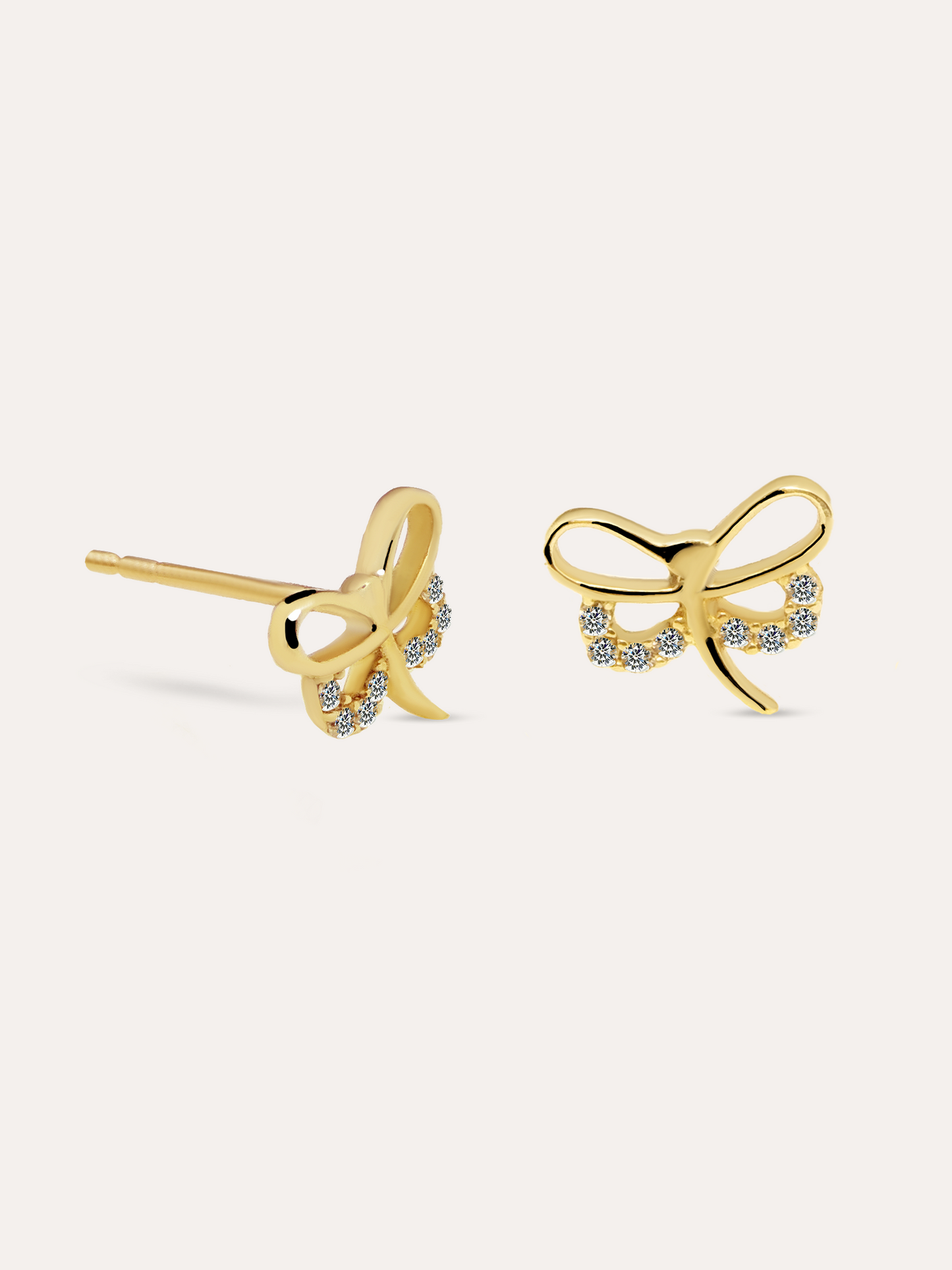 Aretes mariposa zirconias oro