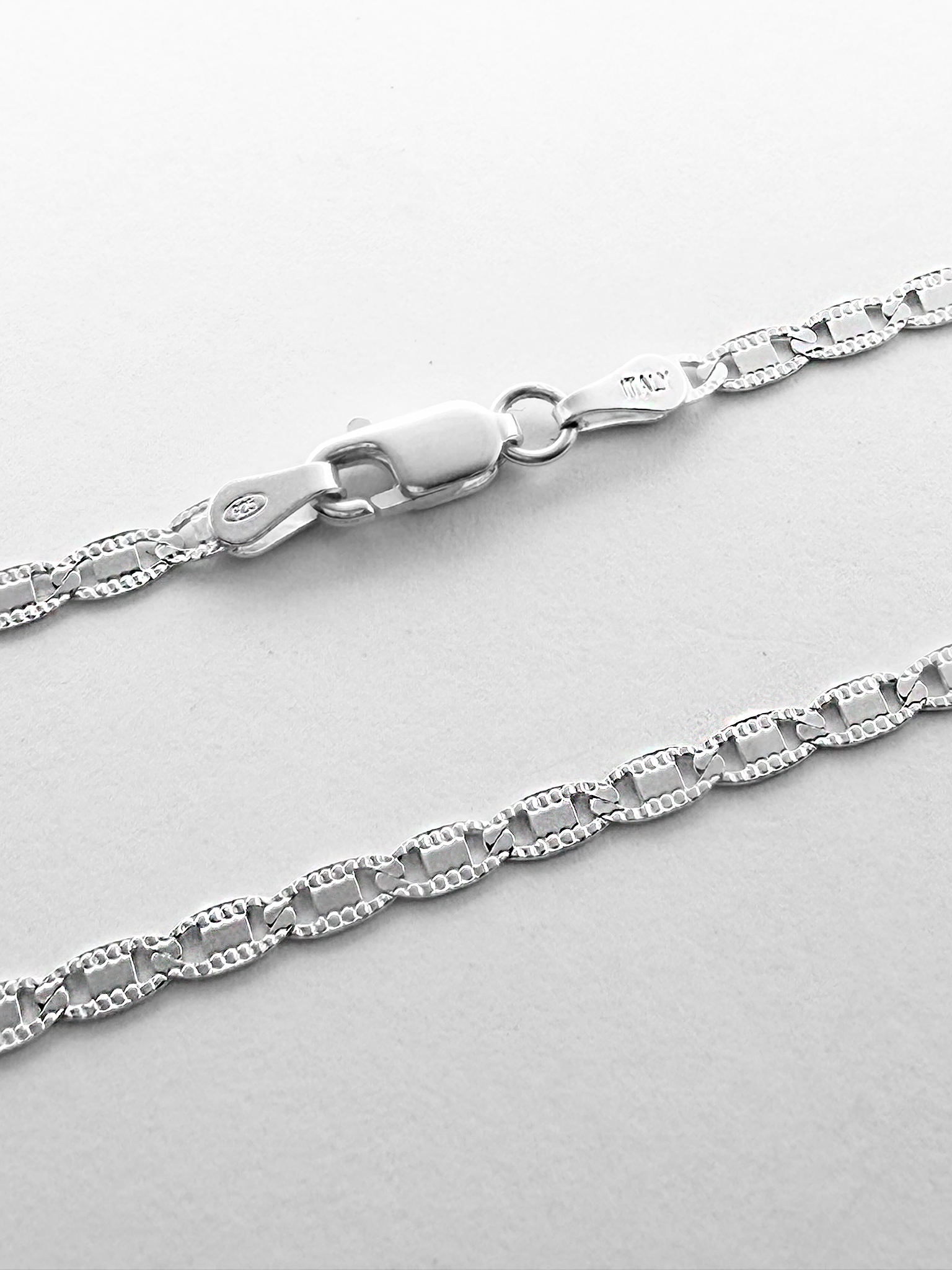 Cadena tejido serpentina biselada Plata .925 PUNTO JOYERIA