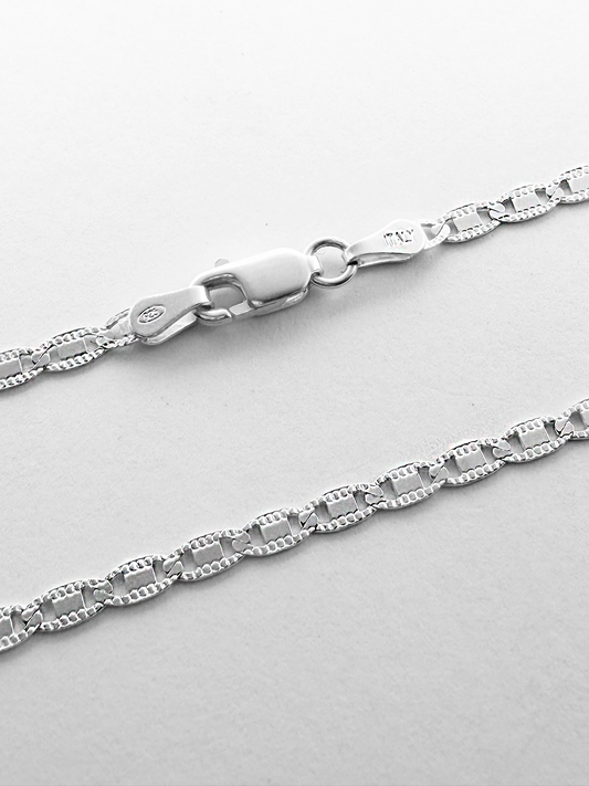 Cadena tejido serpentina biselada Plata .925 PUNTO JOYERIA