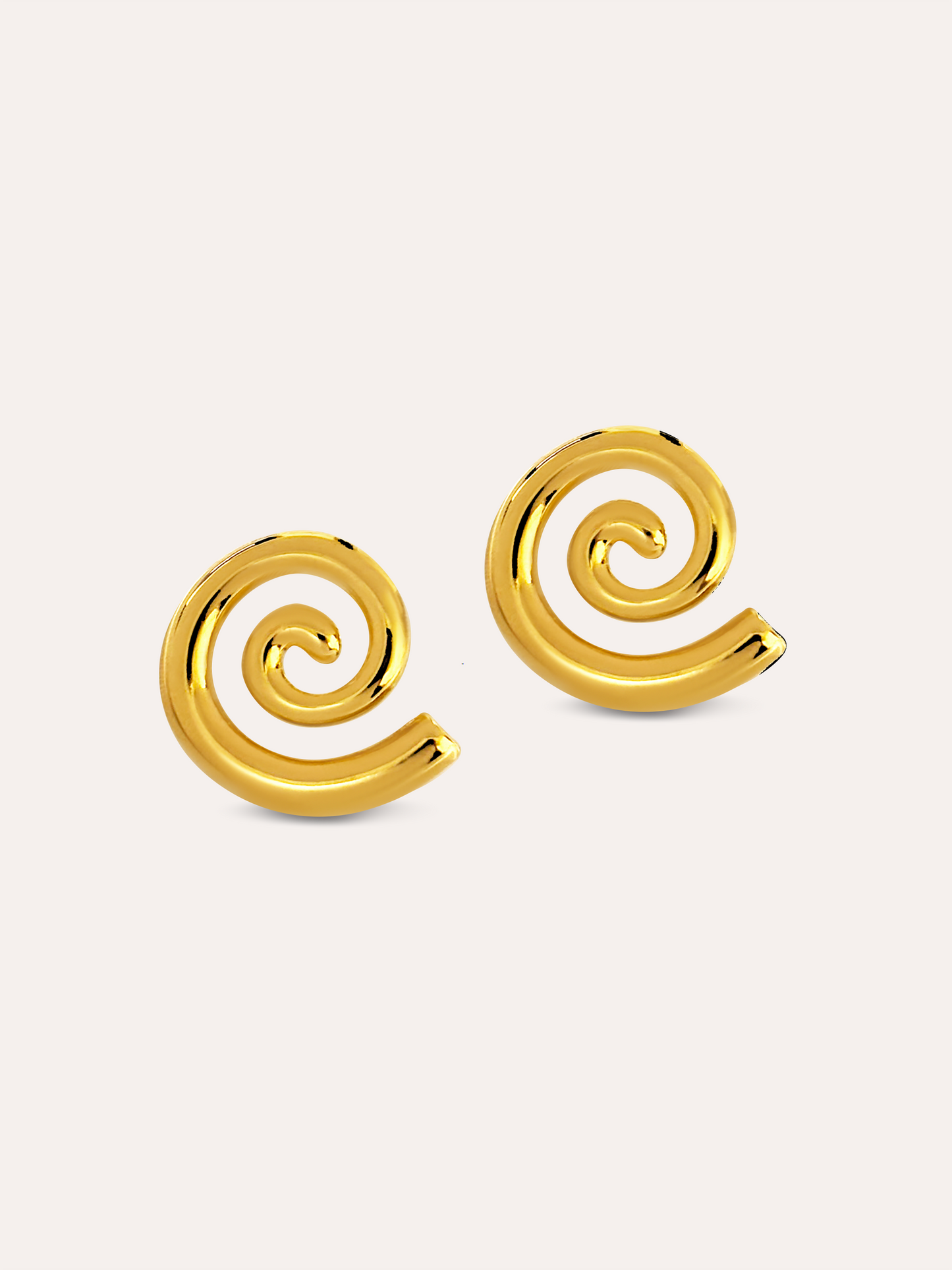 Aretes espiral dorados