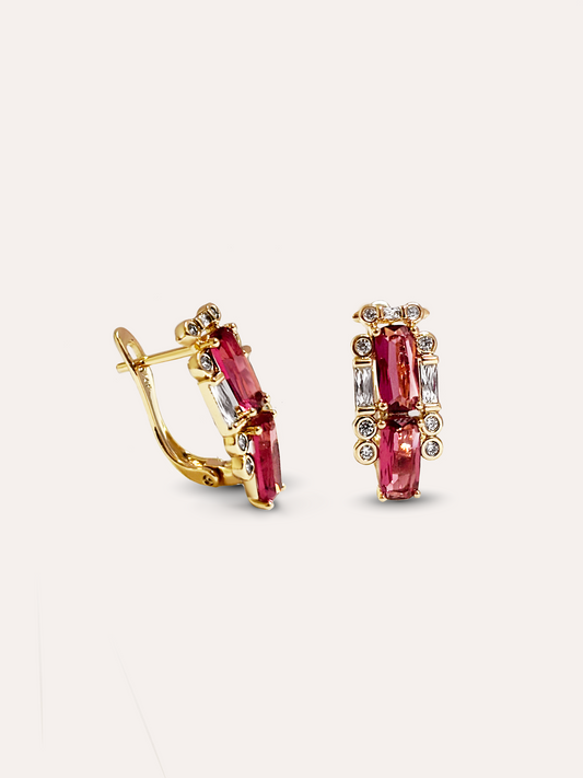 Aretes aro zirconias (Copia) PUNTO JOYERIA