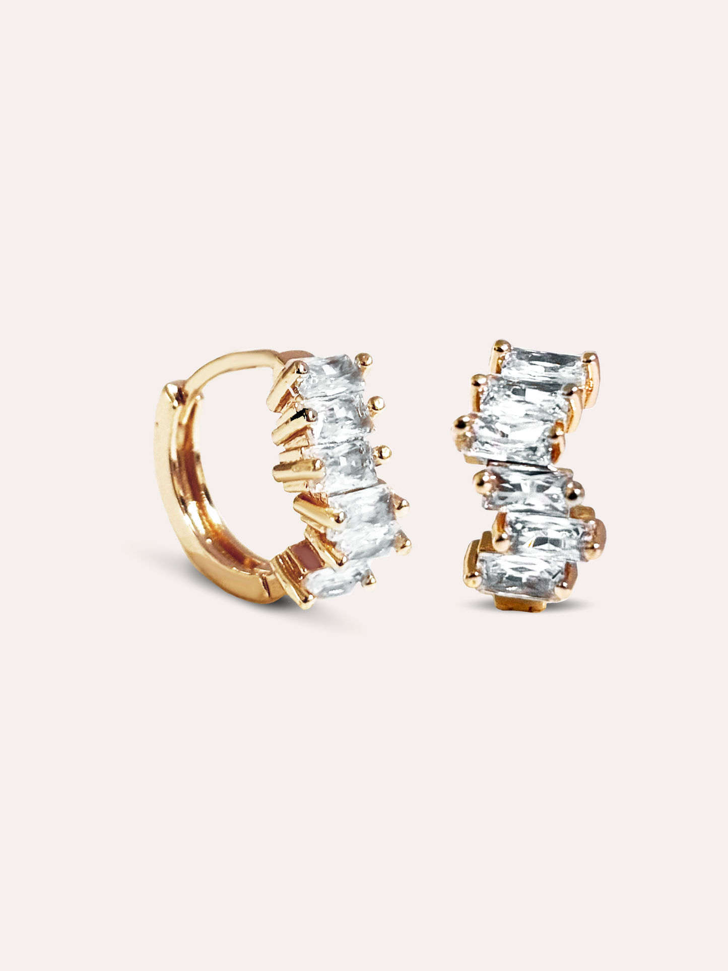 Aretes zirconias irregulares PUNTO JOYERIA