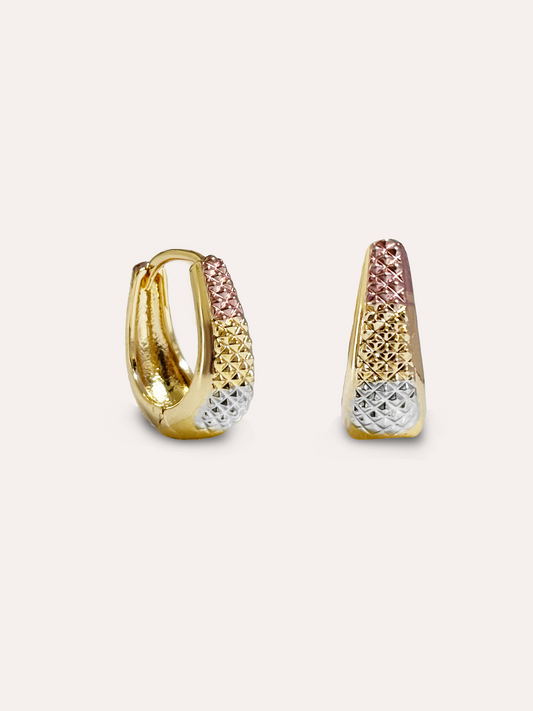 Aretes arracada baño de oro florentino (Copia) PUNTO JOYERIA