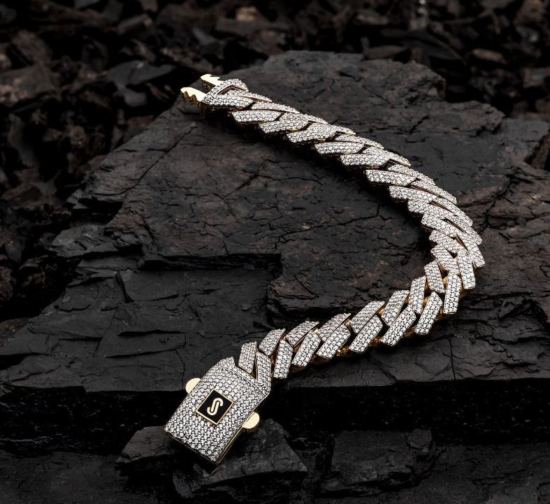 PULSERA MONACO CHAIN™ EDGE SWAROVSKI ORO 10K