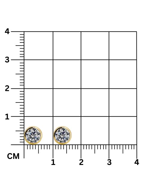 Broqueles barril zirconia oro