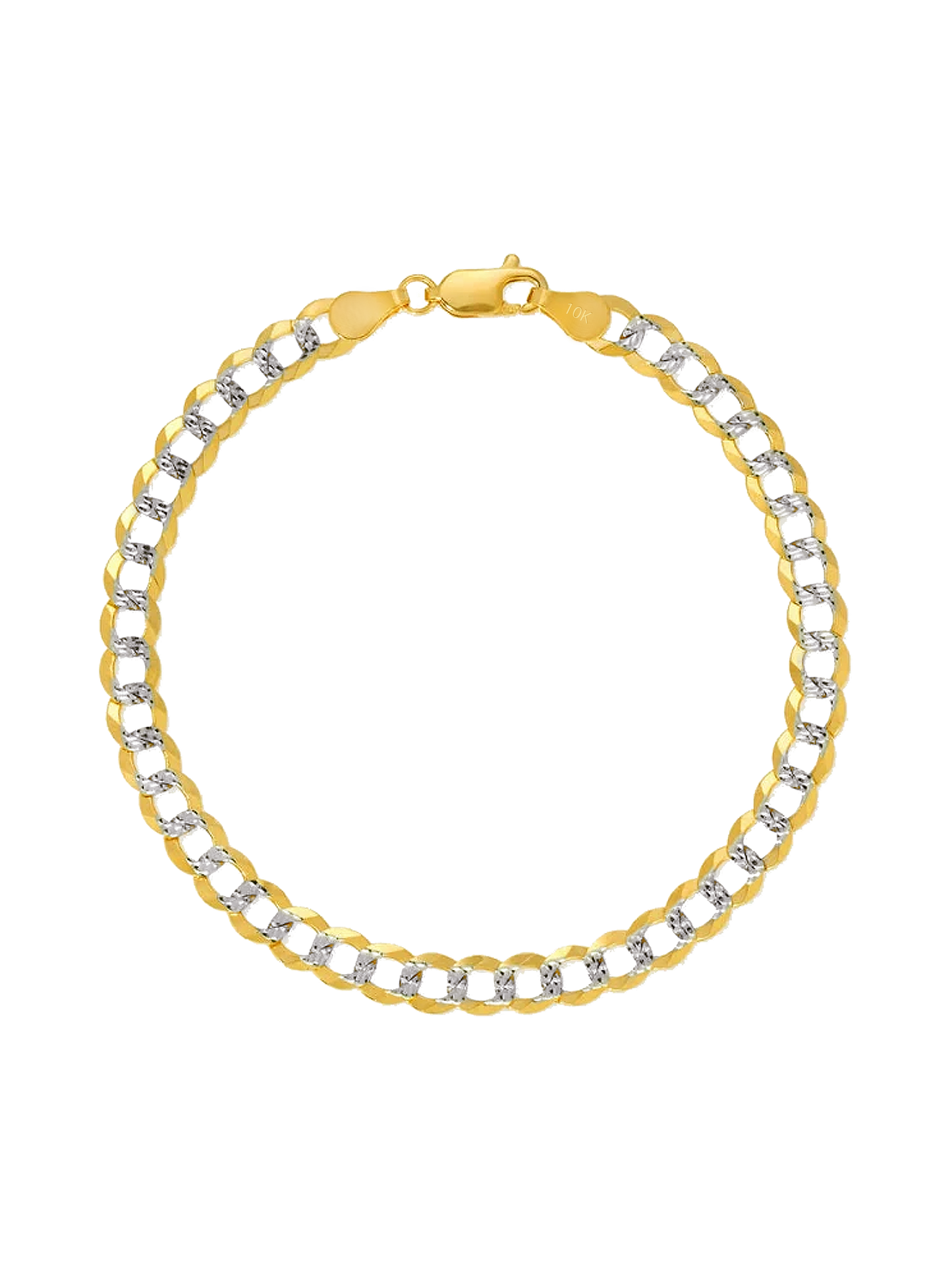 Pulsera barbada diamantada oro