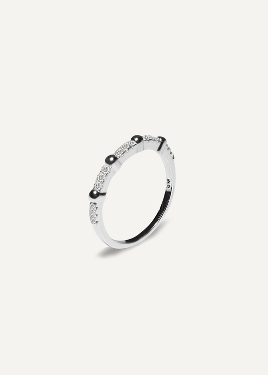 ANILLO ZIRCONIAS PLATA PUNTO JOYERIA