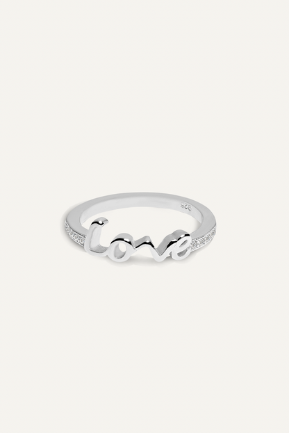 ANILLO LOVE PLATA PUNTO JOYERIA