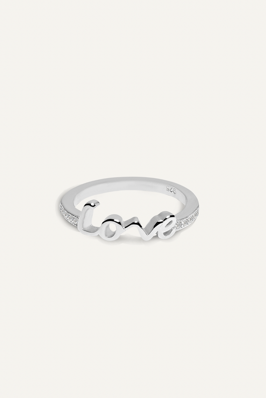 ANILLO LOVE PLATA PUNTO JOYERIA